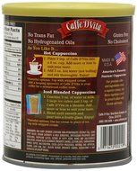 Caffe D'Vita Sugar Free French Vanilla Cappuccino Mix, 8.5-Ounce Canisters (Pack of 6) N6