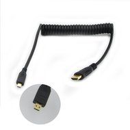 SuperBZ Coiled 1.4V HDMI Type D/Micro HDMI to HDMI cable,Coiled Micro HDMI to HDMI M/M ,Support 3D Ethernet Stretch...