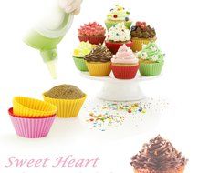 36 Pcs Reusable Silicone Baking Cups, Cupcake Liners, Muffin Cups, 6 Shapes with 6 Colors, Non-Stick, Heat Resistant... N7