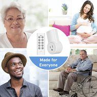 Etekcity Wireless Remote Control Electrical Outlet Switch for Household Appliances, White (Learning Code, 1Rx-... N4
