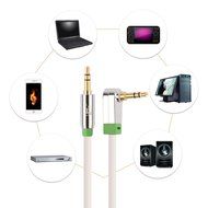Super HD 3.5mm Aux Stereo Audio Cable Angled Male Type 24K Gold Plated Step Down Design Metal Connectors with... N2