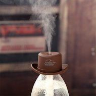 KANGVO Cowboy Cap USB Mini Portable Air Humidifier,Mini Cool Mist Humidifier Aromatherapy (Black) N9