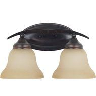 Sea Gull Lighting 44175-710 Bath Vanity with Amber ScavoGlass Shades, Burnt Sienna Finish by Sea Gull Lighting