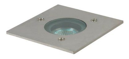 Eurofase IG-02-S5 In-Ground MR16 Square Uplight, Black/Stainless Steel by Eurofase