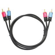 SHD 2 RCA Cable Stereo Audio 2RCA Male to 2RCA Male Premium Sound Quality OFC Conductor Dual Shielding Gold Plated... N3