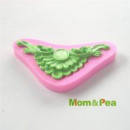 Mom&amp;pea 0516 Corner Flower Shaped Silicone Mould for Fondant Cake Sugar Paste Cake Decoration 3d Cake Toppers... N4