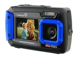 Ivation 20MP Underwater Shockproof Digital Camera &amp; Video Camera w/Dual Full-Color LCD Displays &ndash; Fully Waterproof...