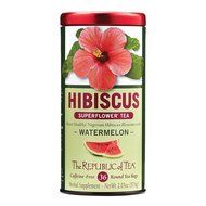 The Republic Of Tea Hibiscus Watermelon Superflower Herbal Tea, 36 Tea Bags, Citrus Berry Flavored Tea