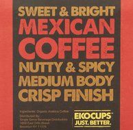 EKOCUPS Organic Artisan Mexican Coffee, Medium Roast, in Recyclable Single Serve Cups for Keurig K-cup Brewers... N8