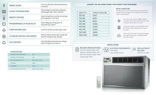 Impecca IWA25-QS30 24,000/23,600 BTU/H Electronic Control Hybrid Window &amp; Through-the-Wall Air Conditioner N2