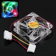 AMA(TM) Blue Quad 4-LED Light Neon Clear PC Computer Case Cooling Fan Pad Tray Chilling Stand (Blue 2) N49