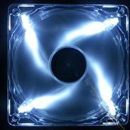 AMA(TM) Blue Quad 4-LED Light Neon Clear PC Computer Case Cooling Fan Pad Tray Chilling Stand (Blue 2) N51
