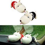 Mimgo Store Lovely Dog Doll Car Decor Purify Air Bamboo Charcoal Bag Adsorb Odor Deodorant (Red) N3
