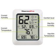 ThermoPro TP50 Hygrometer Thermometer Indoor Humidity Monitor with Temperature Gauge Humidity Meter N8