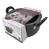 NEW! Wee's Beyond 6-quart Belly Shape Carbon Steel Dutch Oven, Black/Silver Finish N2