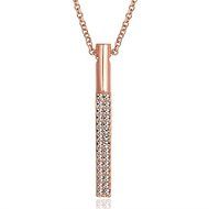 Rose Gold Hot New Fashion 18K Gold Filled Chain Link Long Crystal Pendant Necklace N2