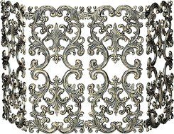 UniFlame 4-Fold Cast Aluminum Screen, Antique Gold