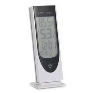 Momoday Luminous Digital LCD Hygrometer Humidity Thermometer Temperature Meter Clock(White) N6