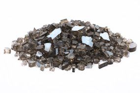 Dragon Glass 1/4" Reflective Tempered Firepit Fire Glass, 25 lb, Crystal N10