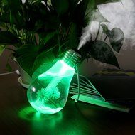 SCS ETC USB Powered Color Changing Cool Mist Bulb Humidifier-400mL Capacity-Super Quiet Operation-7 Color Nightlight N8