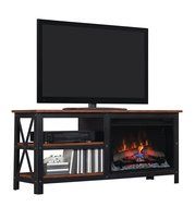 ClassicFlame 26MM8552-C296 Grainger TV Stand for TVs up to 60&quot;, Old World Brown (Electric Fireplace Insert sold... N2