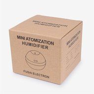 ONEVER 300ml USB Ultrasonic Aroma Aromatherapy Humidifier with Blue LED Light (Dark wood color) N5