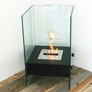 Chic Fireplaces Bismarck Luxury Ventless Black Free Standing Modern Bio-ethanol Fireplace Stainless Steel Burner... N5