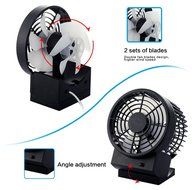 Topwell 4.7-inch USB Table Fan Desktop Fan 2-modes Double-blade USB Powered Portable Cooling Fan for PC Laptop... N9