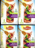 Lipton To Go Stix Iced Green Tea Mix Tea and Honey Blackberry Pomegranate 10 ... N3