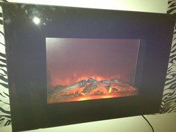 34" Contemporary Wall Mount Electric Fireplace 1500W/ 5000 BTU