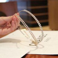 Spritech(TM) Women's Sliver Bling Pure White Pearl Design with Rhinestone Hairband Headband Diamante Hairhoop... N11
