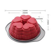 Generic DIY Silicone Cake Mold With Steel Frame Diameter 10 Inch N3