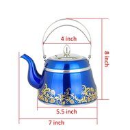 Stainless Steel Artistic Tea Coffee kettle, Capsulated Bottom, Removal Insert Infuser, Fold Down Handle, Colorful... N11
