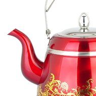 Stainless Steel Artistic Tea Coffee kettle, Capsulated Bottom, Removal Insert Infuser, Fold Down Handle, Colorful... N12