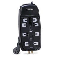 CyberPower CSHT808TC Home Theater 8-Outlets Surge Suppressor 8FT Cord and AV protection 2850 Joules