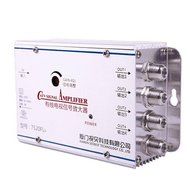 New 4 Way CATV TV VCR Antenna Signal Amplifier Booster Splitter