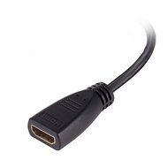 MEALINK High Speed 90 Degree Mini HDMI To HDMI Female Cable Adapter HDMI Ver1.4 3D for Digital Camera Tablet 15CM...