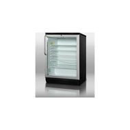 Summit SCR600BLTB 24&quot; Commercially Approved Compact Refrigerator with 5.5 cu. ft. Capacity Factory Installed Lock...