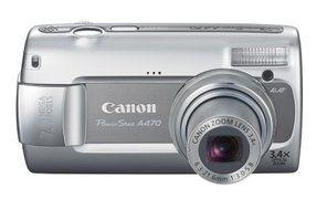 Canon PowerShot A470 7.1 MP Digital Camera with 3.4x Optical Zoom (Red)