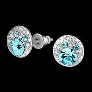 White Gold Topaz Fashion Swarovski Blue Crystal Sahhire Women Gold Filled Earrings Jewelry N6