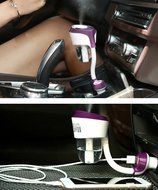 Mini Car Aromatherapy Humidifier/ Vehicle Lighter Essential Oil Diffuser Mist with Dual USB Ports for Phone Charging... N8