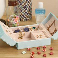 Gifts formom-Butterfly Travel Jewelry Display Storage Box Earring Ring Case Bracelet Organizer Best Gifts for... N2