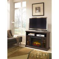 Espresso 23" Pleasant Hearth Riley Electric Fireplace Media Console For TV's Up To 48"