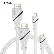 2 PACK High-Speed HDMI to HDMI type A-A (15 Feet) Cable Supports 3D &amp; 4K Resolution, Ethernet, 1080P and Audio... N4