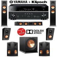 Klipsch RP-260F 5.2.2 Reference Premiere Home Theater System with Yamaha RX-V781BL 7.2-Ch Network A/V Receiver