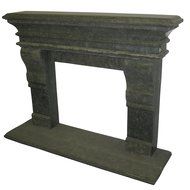 Gray Polished Marble Fireplace Surround FPS-10