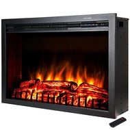 Golden Vantage 28" Freestanding Tempered Glass 5200 BTU 1500W Adjustable Electric Insert Stove Fireplace w/ Remote...