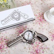 C-Pioneer Novelty Pistol Gun Shape Alarm Clock Desk Table Home Office Decor Gifts N2