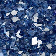 Dragon Glass 1/4" Reflective Tempered Firepit Fire Glass, 25 lb, Crystal N12