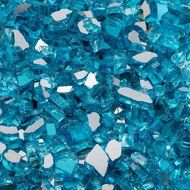 Dragon Glass 1/4" Reflective Tempered Firepit Fire Glass, 25 lb, Crystal N16